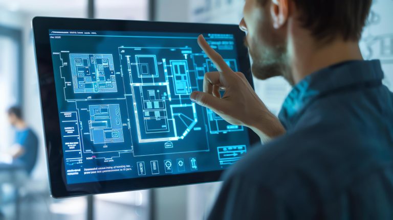 inżynier produkujący system automatyki przemyslowej