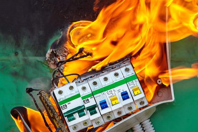 spalona instalacja elektryczna